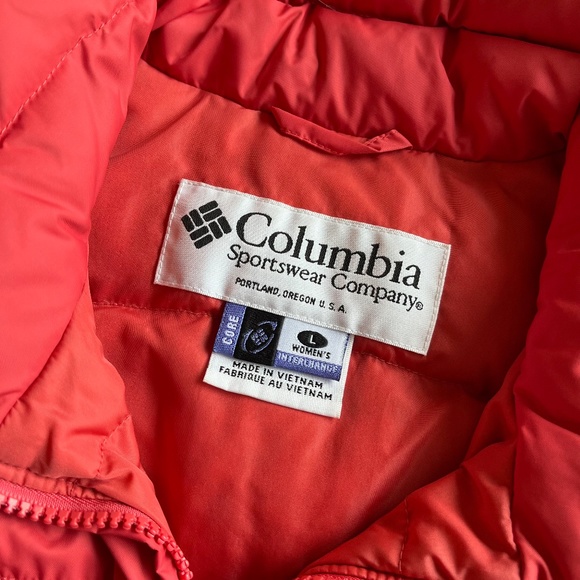 Columbia Interchange Coral Pink Puffer Vest - Picture 2 of 4